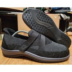 Orthofeet Shoes Women's 12 D WIDE Amalya Black Orthopedic Slip Resistant Comfort